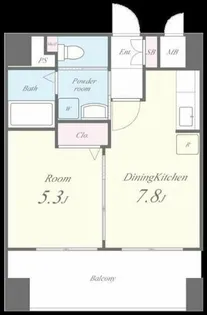 プロニティ天神通【8階】の間取り