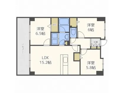 ホーリーフォート南平岸【3階】の間取り