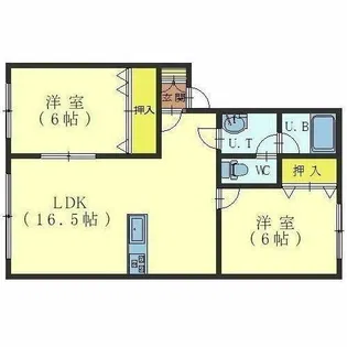 レストはまなす中野通【201号室】の間取り