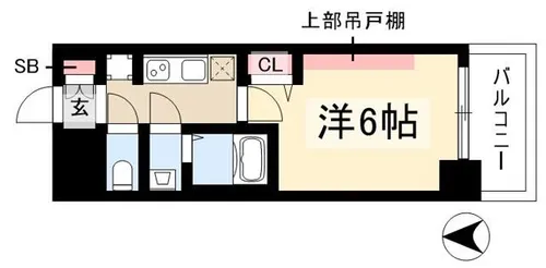 プレリス丸の内オーレル【9階】の間取り
