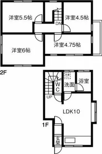 愛知県犬山市大字羽黒字外山【一戸建】の間取り