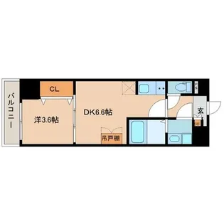 メルベージュ難波サウスⅢ【10階】の間取り