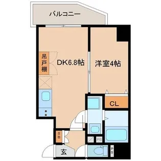 メルベージュ此花【3階】の間取り