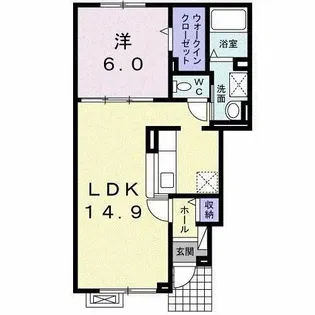 グラストレーズ深堀通【1階】の間取り