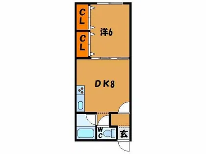 インテリア港【1号室】の間取り