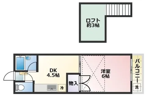 レオパレス21下曽根【204号室】の間取り