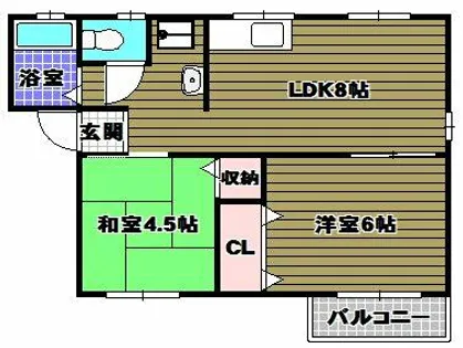 エクセレントTAKA A棟【2階】の間取り
