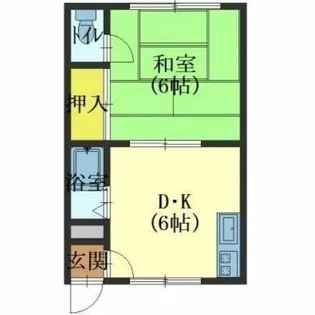 コーポ港【A号室】の間取り