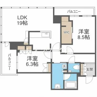 グランドメゾン新梅田タワー【2801号室】の間取り