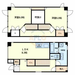 オルフェア帝塚山【2階】の間取り