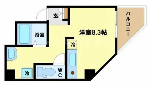 リバパレス靭公園【2階】の間取り