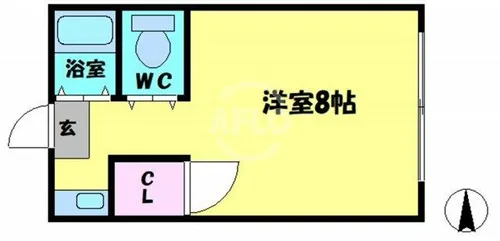 奥内土佐堀西マンション【4階】の間取り