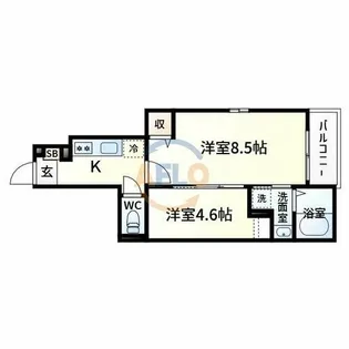 カーサユタカ【1階】の間取り