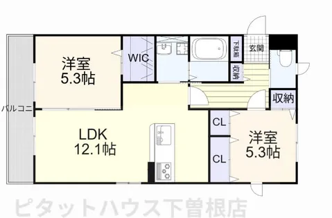 リアンサンク E棟【101号室】の間取り