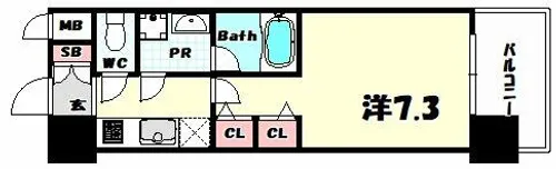 Splendide神戸北野【14階】の間取り
