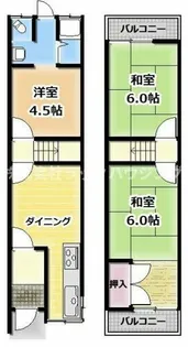 大阪府寝屋川市仁和寺本町5丁目【一戸建】の間取り