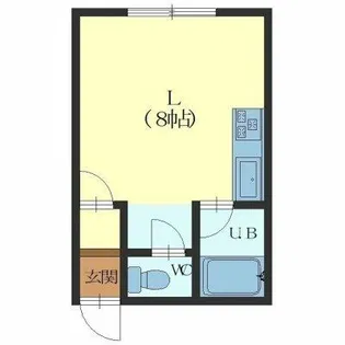 フラッツ柏木【1-D号室】の間取り