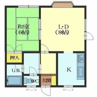 コーポ光【201号室】の間取り