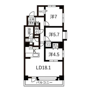ラ・クラッセ札幌ステーションスクエア【4階】の間取り