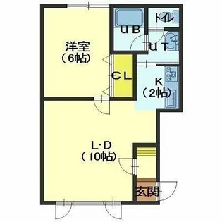 レジデンスカメリアC棟【201号室】の間取り