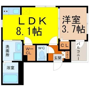 プライムパークス名駅西【3階】の間取り