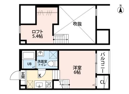 有縁(ウーエン)【2階】の間取り