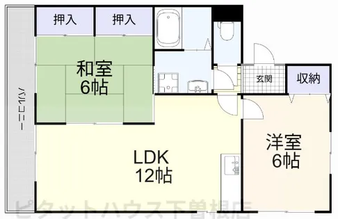 セジュールタカミD棟【2階】の間取り