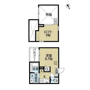 スタートリビング【2階】の間取り