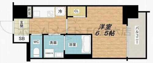 エスリード大阪城南グランデュクス【3階】の間取り