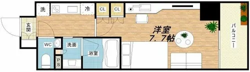 ザ・パークハビオ江坂公園【3階】の間取り