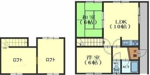羽田アパート【2号室】の間取り