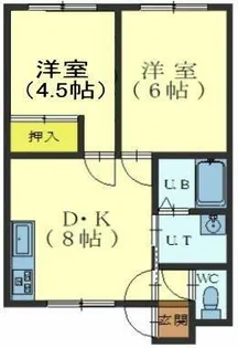 蘭ハイツ3号【2階】の間取り