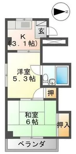 casa blanca 富松【204号室】の間取り