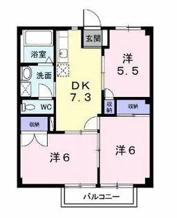 サンハイツ【1階】の間取り