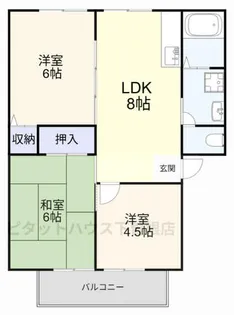 ウィンディアK【2階】の間取り