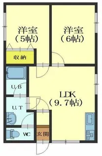 ハイツコーユー富岡【101号室】の間取り