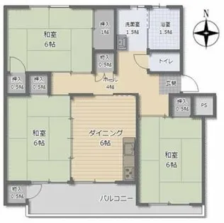 野立ハイツ【A501号室】の間取り