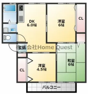 ルミエール永畑A【2階】の間取り
