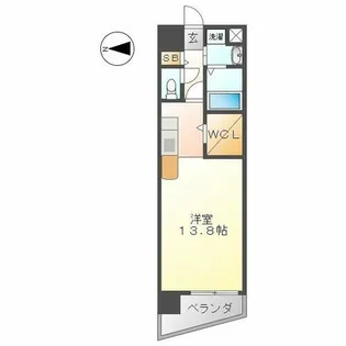 ベルドミール橘【5階】の間取り