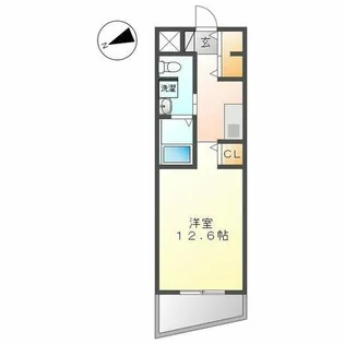 ベルドミール橘【3階】の間取り