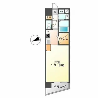 ベルドミール橘【4階】の間取り