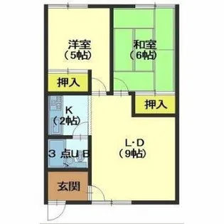 コーポはまなす【202号室】の間取り