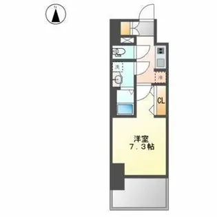 S-RESIDENCE亀島駅前ascent【2階】の間取り