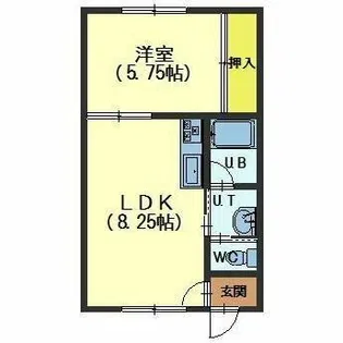 ピュアパレス昭和【2階】の間取り