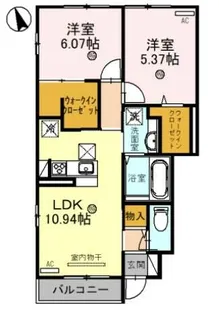 エスポワールメゾン【1階】の間取り