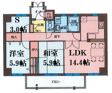 フィールトレイン【8階】の間取り