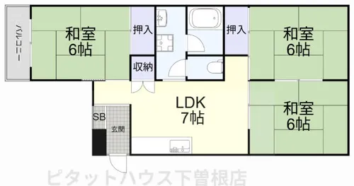 シャルマンハイツ下曽根【234号室】の間取り
