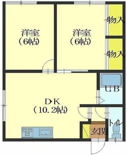グランドハイツB【11号室】の間取り