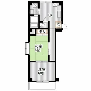 マンションしらかば【1階】の間取り