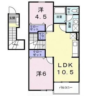 サンヒルズ長野 Ⅱ【2階】の間取り
